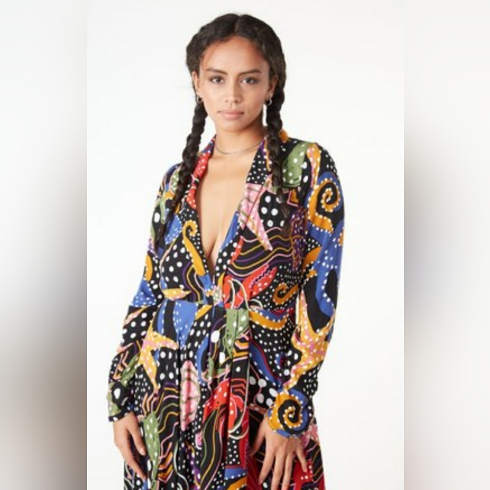 Farm rio under the sea long sleeve maxi dress - Picture 2 of 10